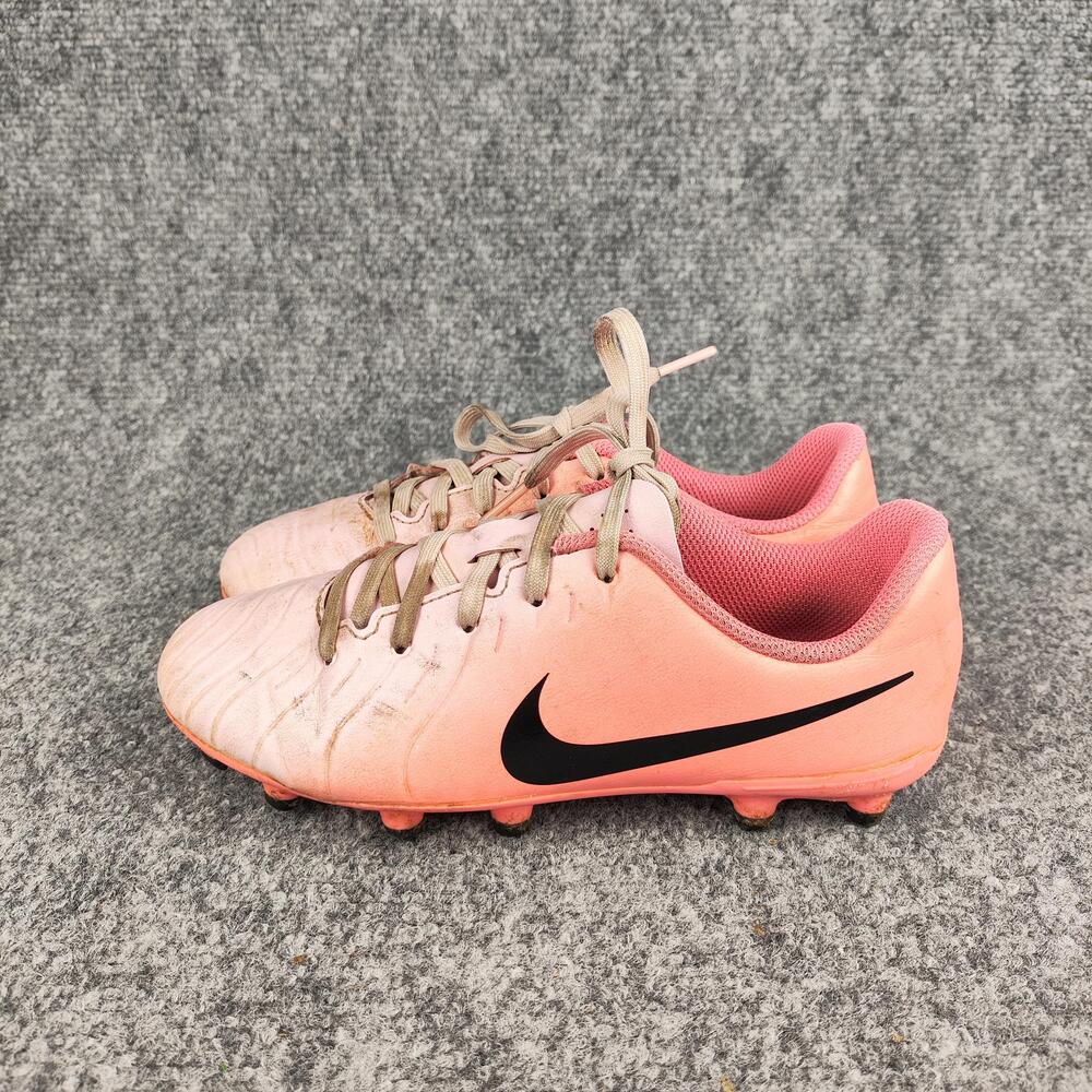 Nike Soccer Cleats Shoes Youth Size 1.5Y Pink Black Athletic Soccer DV4337-601